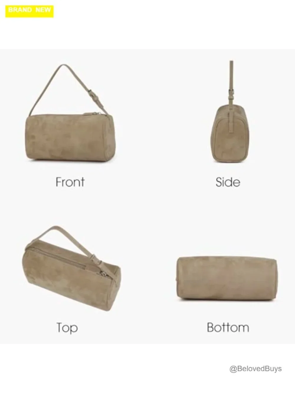 Premium Suede Leather Crossbody Hobo Bag with Adjustable Strap